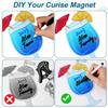 2 Pcs Cruise Door Magnets with 3 Drink Magnets and Dry Erase Pens for Birthday Carnival Family Friends view 4