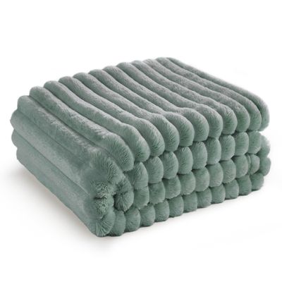 Bedsure GentleSoft Twin Blanket for Couch - Cozy Soft Blankets for Women, Cute Small Fleece Throws for Girls, Sage Green, 60x80 Inches
