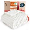 Bedsure GentleSoft Twin Blanket for Bed - Cozy Soft Blankets for Women, Cute Small Fleece Throws for Girls, Graduation Decorations Gift for Her Him School Dorm, Off White, 60x80 Inches view 1