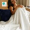 Bedsure GentleSoft Twin Blanket for Bed - Cozy Soft Blankets for Women, Cute Small Fleece Throws for Girls, Graduation Decorations Gift for Her Him School Dorm, Off White, 60x80 Inches view 3