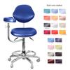 TEPTOARCH Height Adjustable Nurse Stool Assistant Stool Dentist Chair Assistant Chair with Armrest PU Leather Blue view 2