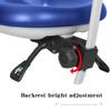TEPTOARCH Height Adjustable Nurse Stool Assistant Stool Dentist Chair Assistant Chair with Armrest PU Leather Blue view 3