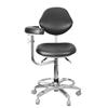 TEPTOARCH Height Adjustable Nurse Stool Assistant Stool Dentist Chair Assistant Chair with Armrest PU Leather (Black) view 3