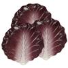 12"L Kitchen Ceramic Fresh Red Cabbage Shaped Dinner Serving Plates Set Of 3 view 1