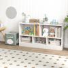 IFANNY Toy Storage Organizer, 2-Tier Kids Bookshelf, 5 Cube Kids' Bookcases, Cabinets & Shelves, Wooden Toy Organizers, Small Book Shelf for Bedroom, Playroom, Classroom, Nursery (White) view 2
