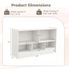 IFANNY Toy Storage Organizer, 2-Tier Kids Bookshelf, 5 Cube Kids' Bookcases, Cabinets & Shelves, Wooden Toy Organizers, Small Book Shelf for Bedroom, Playroom, Classroom, Nursery (White) view 3