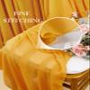 10FT Chiffon Table Runner 27x120 Inches Mustard Yellow Wedding Runner Sheer Fabric for Romantic Bridal Shower Decorations view 3