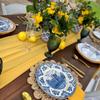 10FT Chiffon Table Runner 27x120 Inches Mustard Yellow Wedding Runner Sheer Fabric for Romantic Bridal Shower Decorations view 4