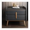 BONAD Bedside Cabinets Nordic Simple Metal Bedside Table Double Drawer Locker Bedroom Bedside Table Creative Living Room TV Side Cabinet Nightstand (Color : K, Size : 50cm/19.7inch) view 1