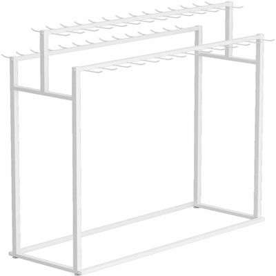 Commercial Shelves Men's Belt Display Stand, Tie Racks, Hanging Hook Organizer, Multifunctional Trousers Belt Handbag Scarf Commercial Shelves, Boutiques Retail Storage Holder ( Color : White , Size :