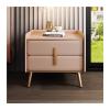 BONAD Bedside Cabinets Nordic Simple Metal Bedside Table Double Drawer Locker Bedroom Bedside Table Creative Living Room TV Side Cabinet Nightstand (Color : F, Size : 50cm/19.7inch) view 1
