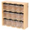 Hemoton 1set Large Capacity Wooden Spice Rack Organizer for Kitchen Seasoning Storage Compartment Freestanding Holder for Spices Condiments Items for Space-Saving Home Professional view 1