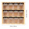 Hemoton 1set Large Capacity Wooden Spice Rack Organizer for Kitchen Seasoning Storage Compartment Freestanding Holder for Spices Condiments Items for Space-Saving Home Professional view 3