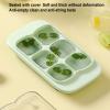 2 Pack Silicone ICES Cubes Trays Molds, Stackable Square Ice Maker Easy Release with Lid for Whiskey Cocktails Frozen Treats (Color : Groen) view 3