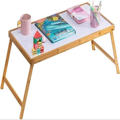 TATSEN Bamboo Laptop Desk Desk On Bed Folding Laptop Desk Dormitory Desk Foldable Legs Breakfast Tray Laptop Desk(60 * 40 * 25cm)