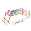 TATSEN Bamboo Laptop Desk Desk On Bed Folding Laptop Desk Dormitory Desk Foldable Legs Breakfast Tray Laptop Desk(60 * 40 * 25cm) view 4