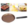 6in Frying Pan, Flat Bottomed Pancake Pan, Nonstick Skillet Pan with Comfortable Handle, Washable and Scratch Resistance Omelette Pan for Kitchen, Induction, Cooker(Gold) view 3