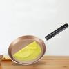 6in Frying Pan, Flat Bottomed Pancake Pan, Nonstick Skillet Pan with Comfortable Handle, Washable and Scratch Resistance Omelette Pan for Kitchen, Induction, Cooker(Gold) view 4