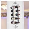 ALDEPO Wine Rack Wine Racks Bar Decor Industrial Wall Mounted Metal Wine Bottle Holder, Hold 5 Wine Bottle, Rustic Wine Shelf No Need Assembly, for/Kitchen/Bar/Cabinet Organizer view 2