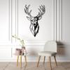 DecoSoul Deer Head Metal Wall Art, Geometric Deer Head with Antlers, Gold, 12"W x 24"H, Living Room, Bedroom, Dining Room, Kitchen, Bathroom, Office, Housewarming Gift view 2