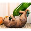 1 Pcs of Wet Your Whiskers Drinking Brown Striped Cat Wine Bottle Holder Figurine view 1