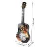 Milltrip Silent Wall Clock, Modern Wall Clock Simulation Ukulele Shaped Decorative Alarm Clock for Bedroom Student Dormitory Office(5681 Ukulele) view 3