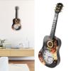 Milltrip Silent Wall Clock, Modern Wall Clock Simulation Ukulele Shaped Decorative Alarm Clock for Bedroom Student Dormitory Office(5681 Ukulele) view 4