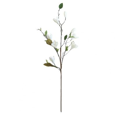 HXSCOO 9 Heads Fake Flower Branch Artificial Flowers Energetic Exquisite No Watering Decorative Magnolia Hotel Decor (Color : Milky White)