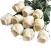 HXSCOO Fire Roasted Feel Moisturizing Rose Artificial Flower Wedding Props Flower Arrangement Fake Flower Bouquet Room Home Decoration (Color : Red) view 4