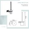 Black Wall-mounted Towel Toilet Paper Brush Hanger Soap Cup Holder Wall Hook Antique Bathroom Shower WC Hardware Accessories Set,5 pcs Set B view 2