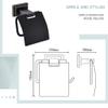 Black Wall-mounted Towel Toilet Paper Brush Hanger Soap Cup Holder Wall Hook Antique Bathroom Shower WC Hardware Accessories Set,5 pcs Set B view 3