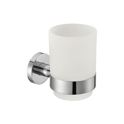 304 Stainless Steel Bathroom Glass Shelf Cup Soap Holder Towel Rack Bar Wall Toilet Brush Hanger Chrome Plating Accessories Set,Toothbrush Holder