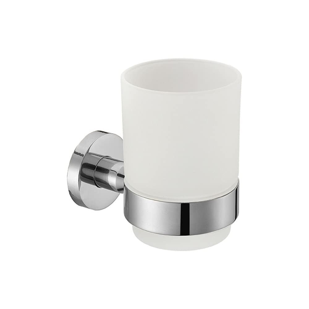 304 Stainless Steel Bathroom Glass Shelf Cup Soap Holder Towel Rack Bar Wall Toilet Brush Hanger Chrome Plating Accessories Set,Toothbrush Holder