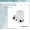 304 Stainless Steel Bathroom Glass Shelf Cup Soap Holder Towel Rack Bar Wall Toilet Brush Hanger Chrome Plating Accessories Set,Toothbrush Holder view 2