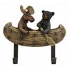 1 Pcs of Forest Creek Buddies Rustic Black Bear and Elk Moose On Boat Canoe Wall Hooks view 1