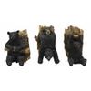 1 Set of Rustic 3 Acrobatic Black Bears Hanging On Tree Wall Hooks view 3