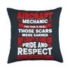 Aircraft Mechanic Aviation Mechanic Airplane Mechanic Throw Pillow view 1