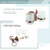 Rose Gold Wall-Mounted Clothes Hook Towel Rack Bar Toilet Brush Tissue Paper Holder Shower Soap Dispenser Bathroom Accessories,Double Cup Holder view 2