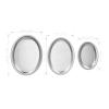 3pcs Stainless Steel Dessert Trays, Mirror Polished Food Plate, Oval Shaped Fruit Tray, Metal Snack Storage Tray, Jewelry Display Tray, Multi Purpose Storage Tray for Jewelry, Perfume Bottles,(Silver) view 2
