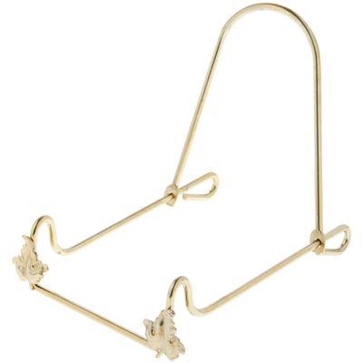 Bard's Adjustable Brass Metal Easel, Leaf, 5" H x 4" W x 5" D