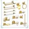 Luxury Gold Bathroom Accessories Set Antique Bathroom Shelves Towel Bar Toilet Paper Holder Cup Soap Holders Toilet Brush Holder,Soap Basket view 3
