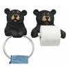 Black Bear Toilet Paper and Hand Towel Holder Set Bear Bathroom Decors view 1