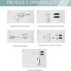 Bathroom Hardware Set Chrome Robe Hook Towel Rail Bar Rack Ring Shelf Tissue Paper Holder Toothbrush Soap Holders Accessories,toilet brush holder view 4