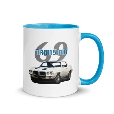 1969 Trans Am Cameo Ivory 69 Firebird Muscle car Mug with Color Inside