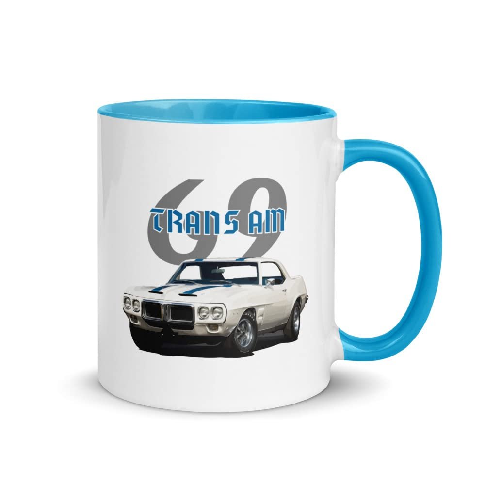 1969 Trans Am Cameo Ivory 69 Firebird Muscle car Mug with Color Inside