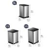 DYPASA Wastepaper Basket Creative Kitchen Stainless Steel Pedal Trash Can Household Trash Can with Lid Simple Pedal Garbage Bin for Kitchen, Office, Home Garbage Can (Color : White-8L) view 2