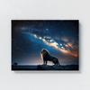 Sense Canvas Lion Celestial Galaxy 72 Canvas Art - Home Decor Wall Art Print Poster Painting Medium 24x18 / 1.5" view 4