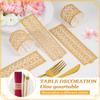 100 Pcs Napkin Rings Sparkling Paper Napkin Holder Disposable Napkin Bands Napkin Holder for Wedding Party Dinner Table DecorRose Gold view 3