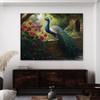 Sense Canvas Peacock Vibrant Garden 6 Canvas Art - Home Decor Wall Art Print Poster Painting Small 16x12 / 0.75" view 2