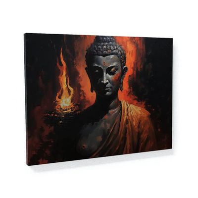 Sense Canvas Buddha Art Mystical Buddha 9 Canvas Art - Home Decor Wall Art Print Poster Painting Small 16x12 / 0.75"